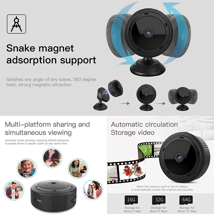 W10 1080P Home Long-distance Security HD Infrared Night Vision Camera