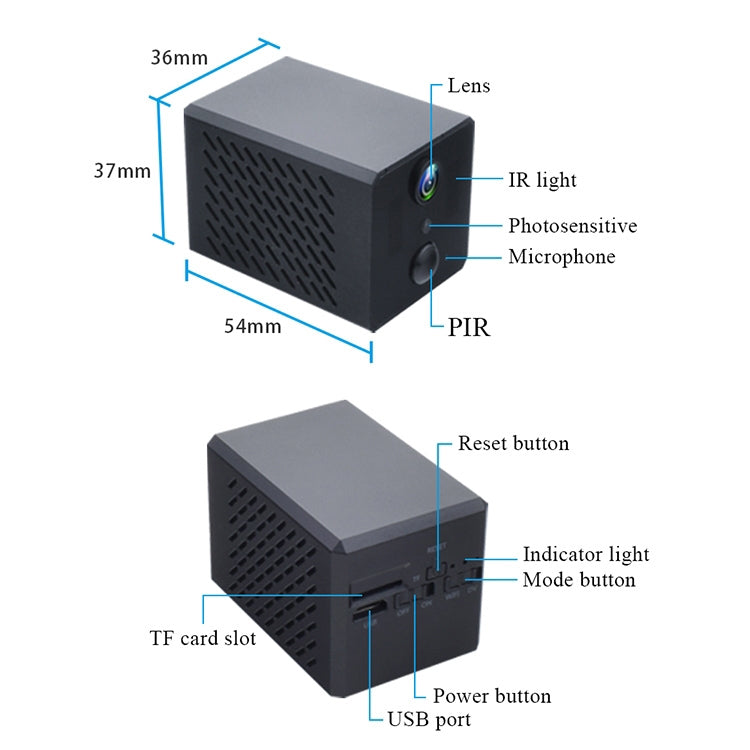 W81 1080P WiFi PIR Human Body Sensing Camera, EU Version, Support Motion Detection / Infrared Night Vision / Two-way Intercom