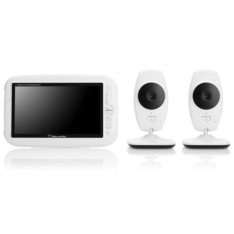 SP870 2 PCS Wireless Digital Monitoring Camera Baby Monitor with 7 inch Large Screen Display, U