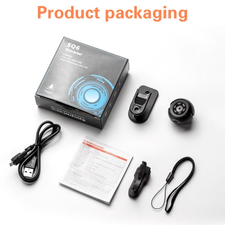 SQ6 1080P Large Wide-angle Mini HD Smart Camera, Support Night Vision & Motion Detection