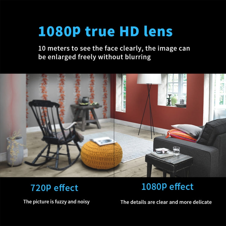 X5 1080P HD WiFi Camera Home Security Monitor, Support Infrared Night Vision & Motion Detection & TF Card
