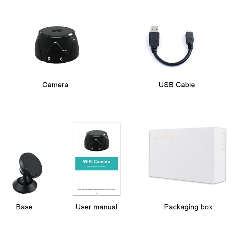 WD8S Wireless Smart Mini Camera, Support Infrared Night Vision & Motion Detection(Black)