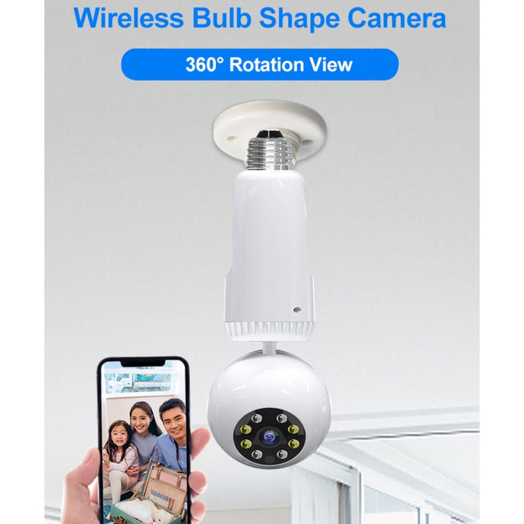 DP20 360 Degrees Rotation 2.0 Million Pixels Wireless Bulb Shape Camera, Support Motion Detection & Infrared Night Vision & Two-way Audio & TF Card(White)
