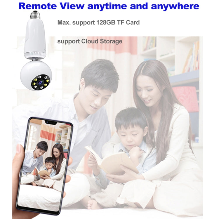 DP20 360 Degrees Rotation 2.0 Million Pixels Wireless Bulb Shape Camera, Support Motion Detection & Infrared Night Vision & Two-way Audio & TF Card(White)
