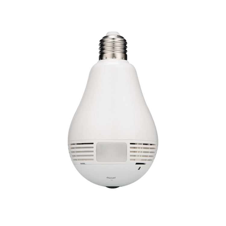 EC7-J8 1.3MP 360 Degree Bulb Lamp Network Panoramic Camera Wireless WiFi Smart Security Camera, Support Monitor Detection & Voice intercom & 128GB Micro SD Card(White)