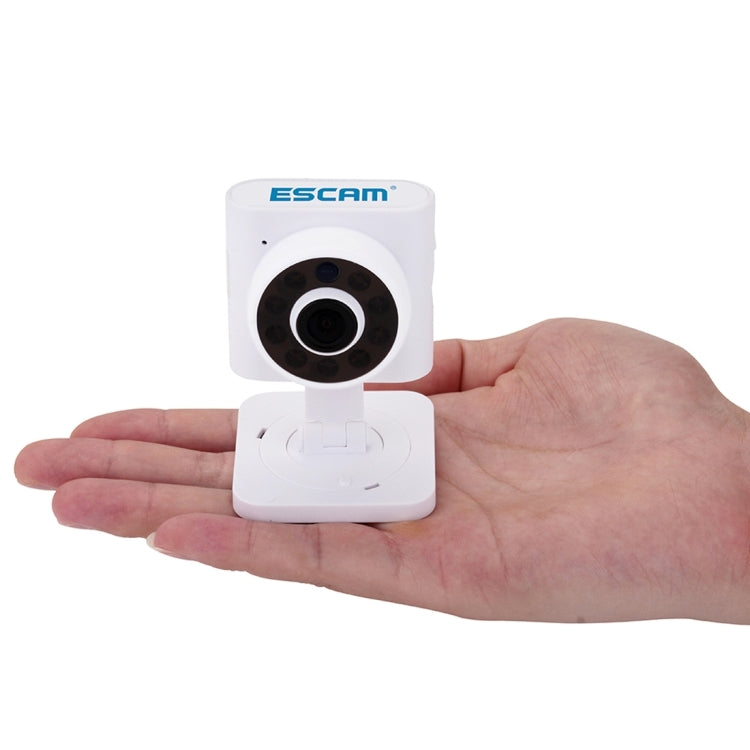 ESCAM Wall-E QF601 ONVIF 1/4 inch CMOS 1.0MP WiFi IP Camera, Support Motion Detection / Night Vision, IR Distance: 10m(White)