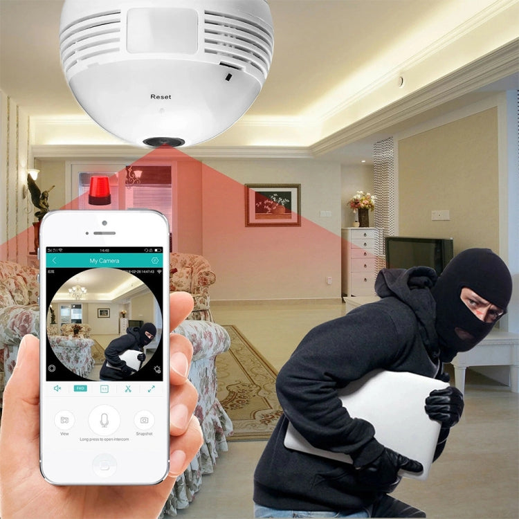 B3 1.3 Million Pixel Home Smart WiFi Panoramic Light Bulb Camera