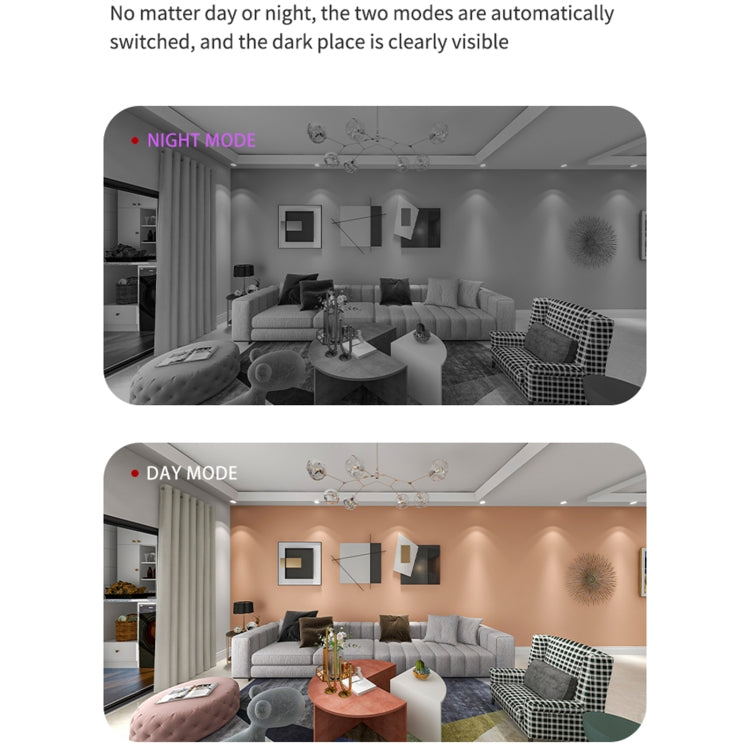 X8S 1080P HD Home Wireless Surveillance Camera, Support Motion Detection, No-light Night Vision, TF Card