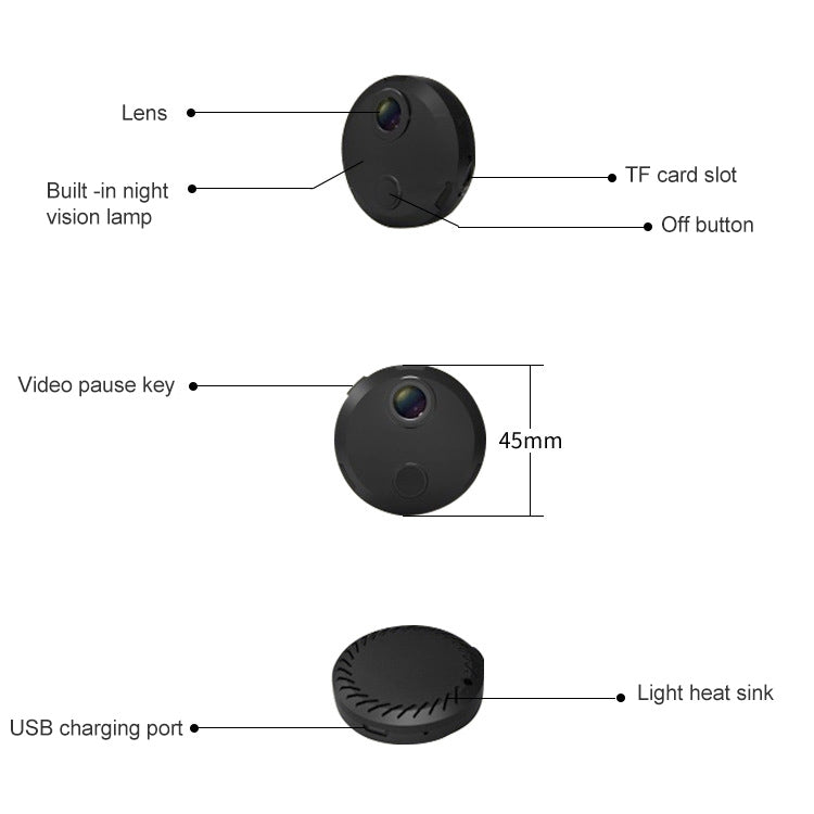 HDQ15 4K HD WIFI Mini Camera, with IR Night Vision & Remote Surveillance