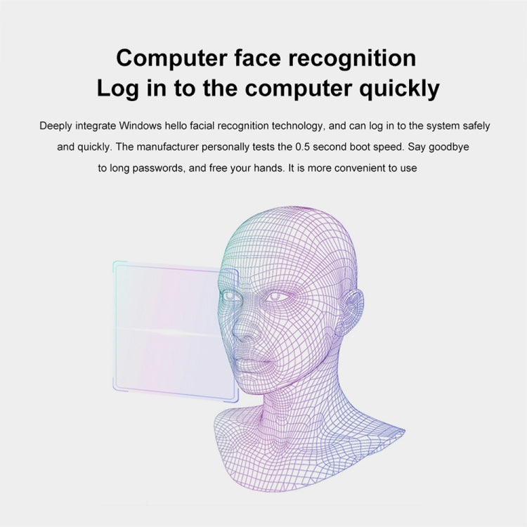 C7 1080P Windows Hello Face Recognition Video Call Web Camera (Black)