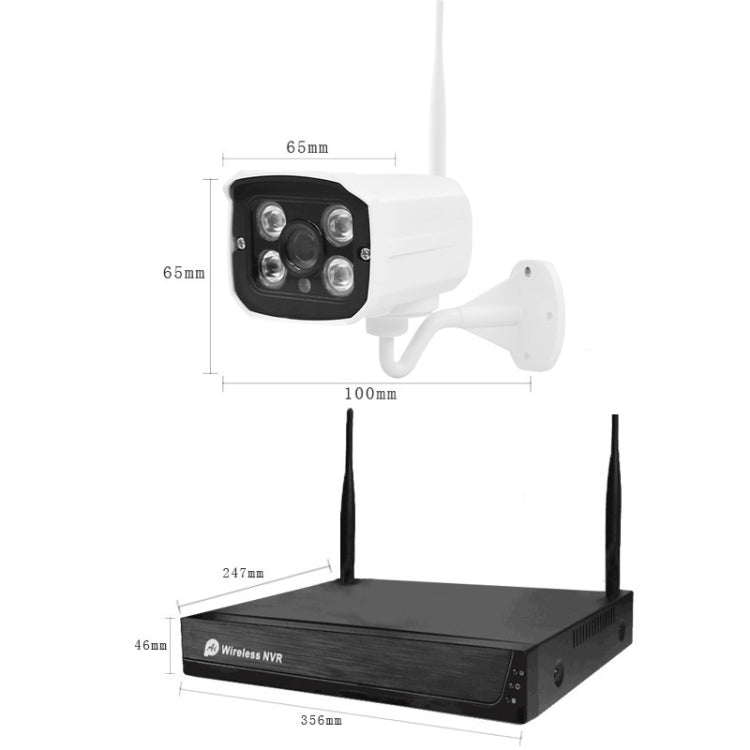 H105 1080P HD 8-ways Wiring-free Wireless Camera NVR Kit