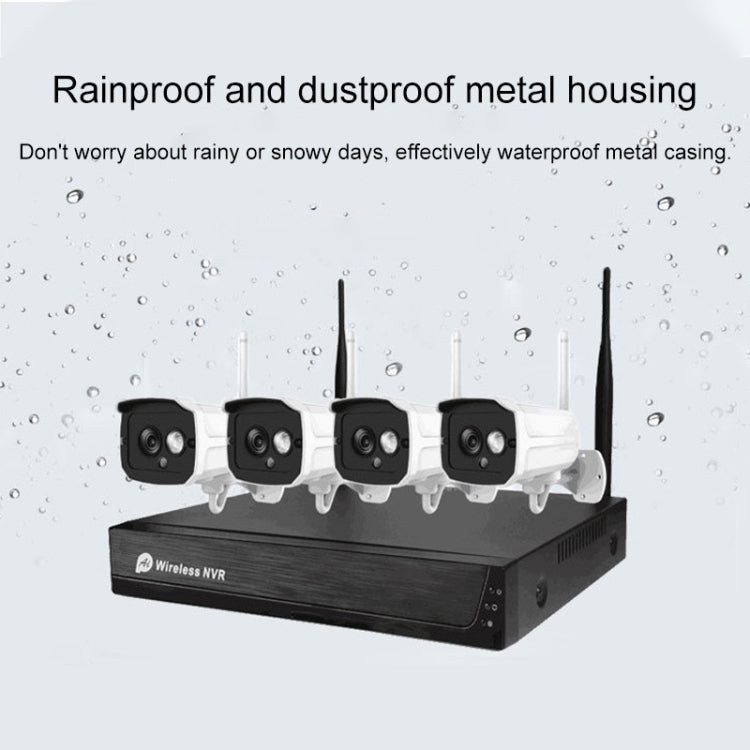 H105 1080P HD 8-ways Wiring-free Wireless Camera NVR Kit