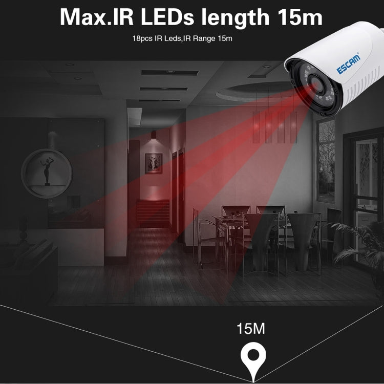 ESCAM ESCAM Plane QE07 HD 720P ONVIF 1/4 inch CMOS 1.0MP Bullet IP Camera, Support Motion Detection / Night Vision, IR Distance: 15m