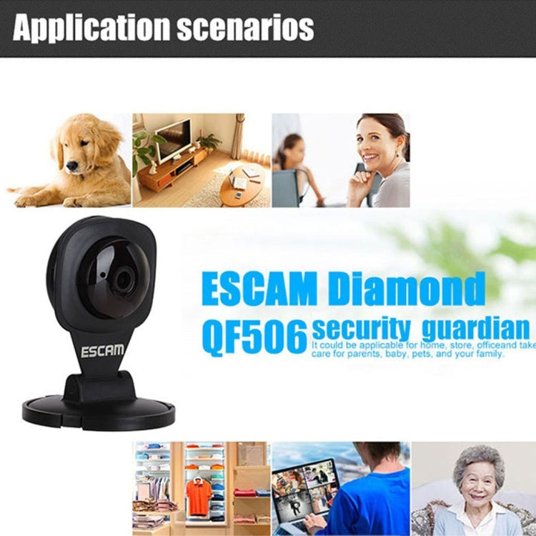 ESCAM Diamond QF506 HD 720P ONVIF 1/4 inch CMOS 1.0MP WiFi IP Camera, Support Motion Detection / Night Vision, IR Distance: 5m
