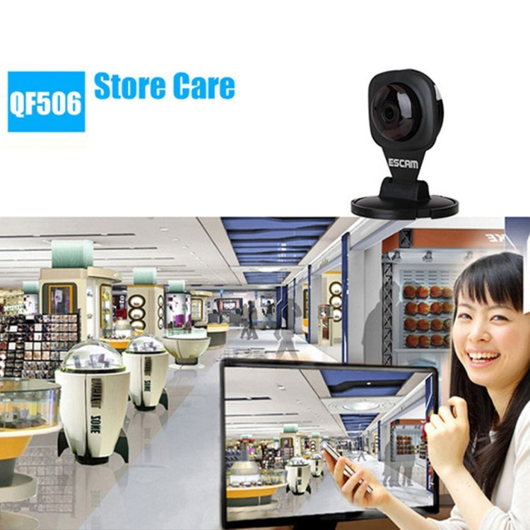 ESCAM Diamond QF506 HD 720P ONVIF 1/4 inch CMOS 1.0MP WiFi IP Camera, Support Motion Detection / Night Vision, IR Distance: 5m