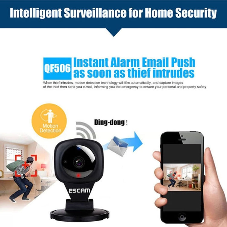 ESCAM Diamond QF506 HD 720P ONVIF 1/4 inch CMOS 1.0MP WiFi IP Camera, Support Motion Detection / Night Vision, IR Distance: 5m