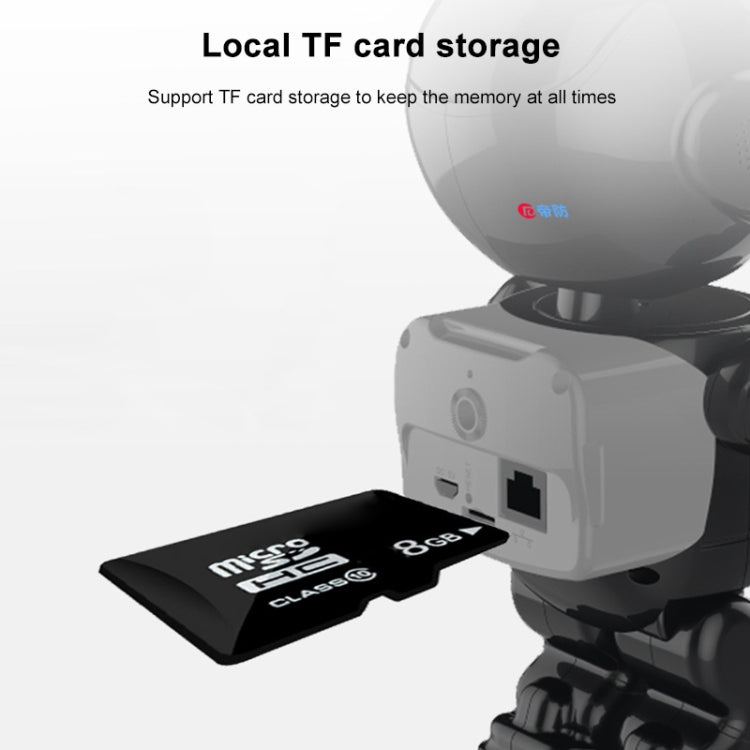 Difang DF- Y006 1080P Intelligent Robot Wireless Camera HD Night Vision Wifi Network Phone Remote Home Monitor(Black)