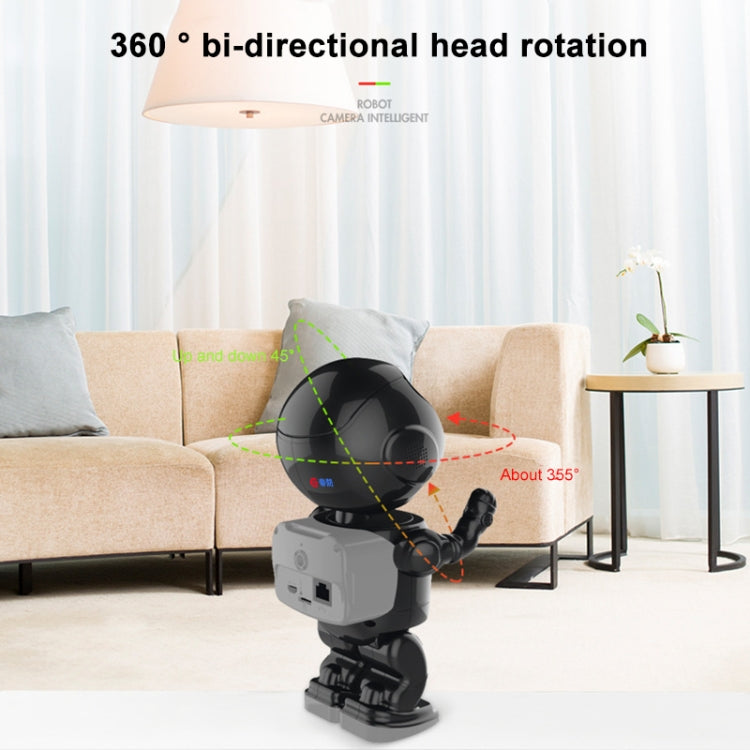 Difang DF- Y006 1080P Intelligent Robot Wireless Camera HD Night Vision Wifi Network Phone Remote Home Monitor(Black)