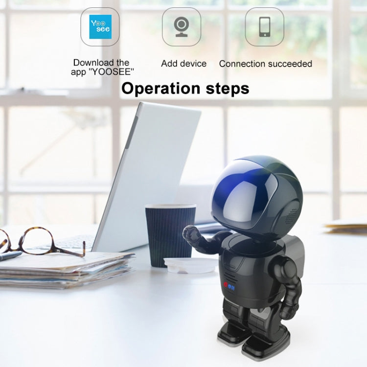 Difang DF- Y006 1080P Intelligent Robot Wireless Camera HD Night Vision Wifi Network Phone Remote Home Monitor(Black)
