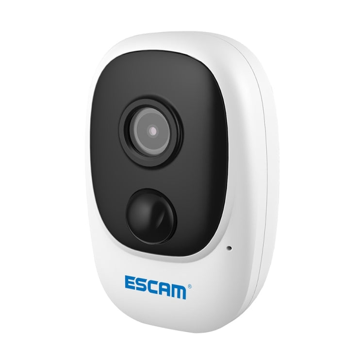 ESCAM G08 HD 1080P IP65 Waterproof PIR IP Camera without Solar Panel, Support TF Card / Night Vision / Two-way Audio (White)