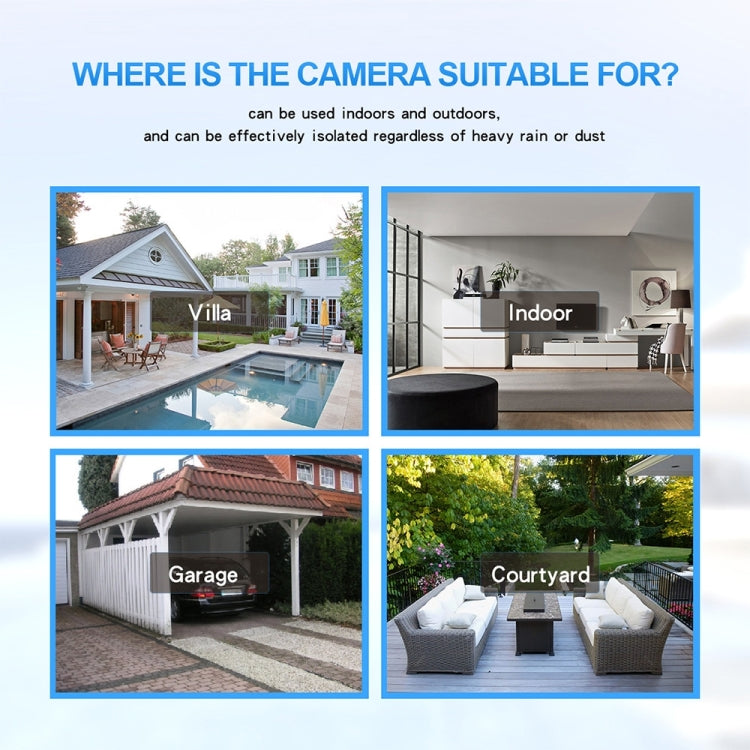 ESCAM QD300 HD 1080P IP66 Waterproof P2P POE IP Camera, Support Night Vision / Motion Detection / ONVIF (White)