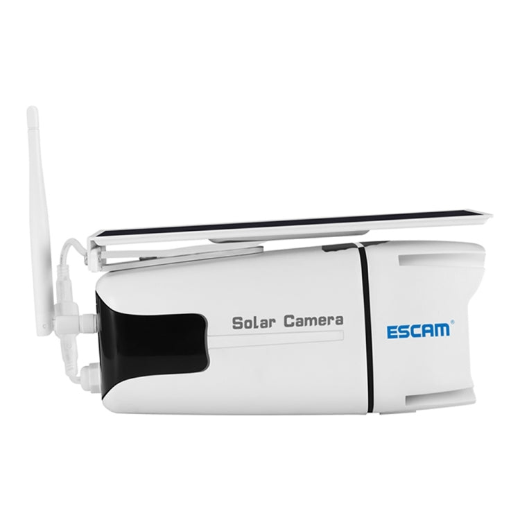 ESCAM QF260 1080P Solar Panel IP66 Waterproof WiFi IP Camera, Support Motion Detection / Night Vision / TF Card / Two-way Audio (White)