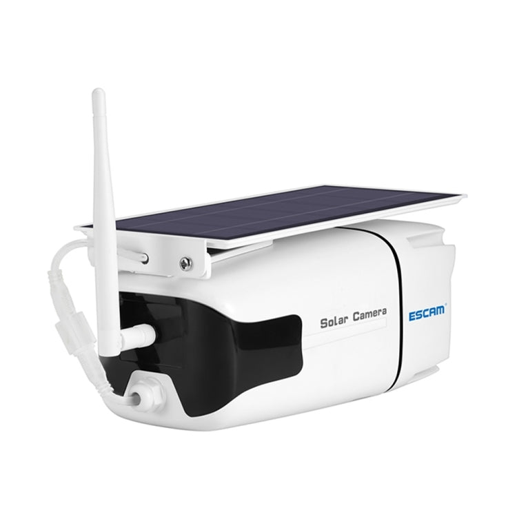 ESCAM QF260 1080P Solar Panel IP66 Waterproof WiFi IP Camera, Support Motion Detection / Night Vision / TF Card / Two-way Audio (White)
