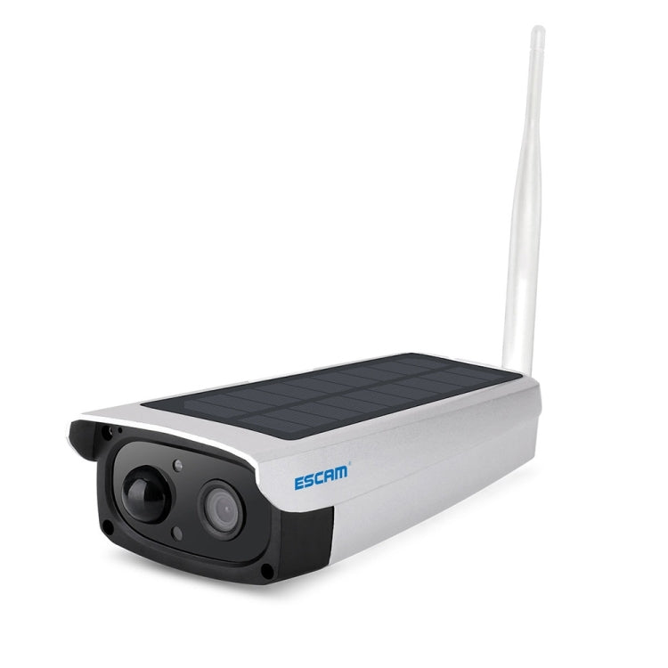 ESCAM QF270 1080P Solar Panel IP66 Waterproof WiFi IP Camera, Support PIR Motion Sensor / Night Vision / TF Card / Two-way Audio (White)