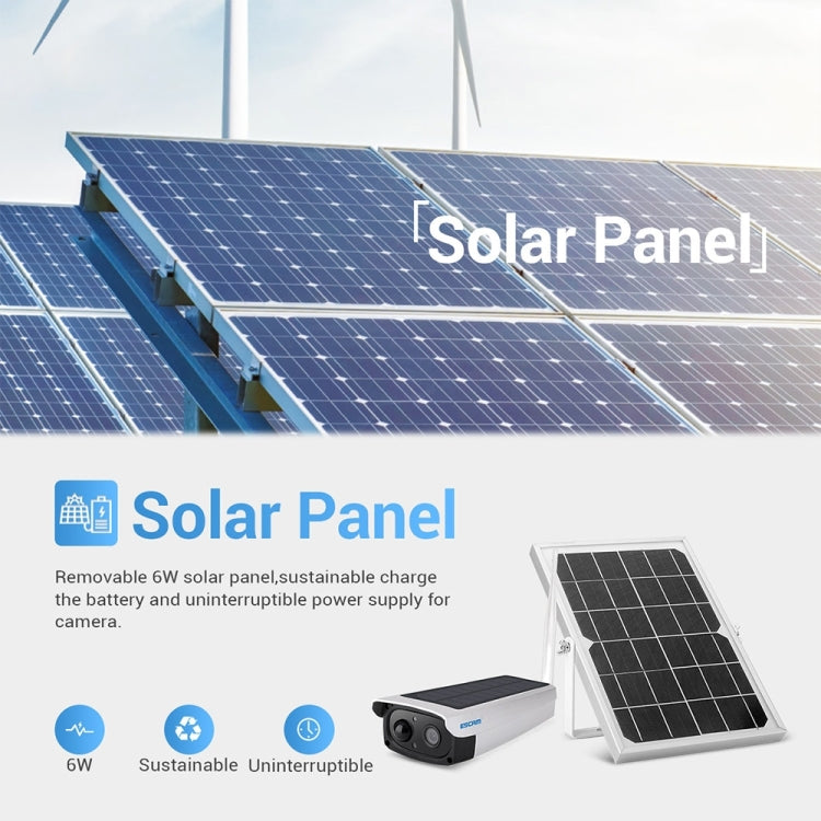 ESCAM QF270 1080P Solar Panel IP66 Waterproof WiFi IP Camera, Support PIR Motion Sensor / Night Vision / TF Card / Two-way Audio (White)
