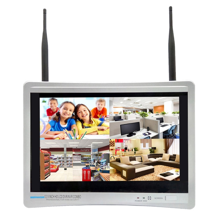 szsinocam SN-NVK-9136 4CH HD 960P 1.3MP 2.4GHz WiFi IP Bullet Camera 12.5 inch LCD Screen NVR Kit, IR Distance: 20-30m