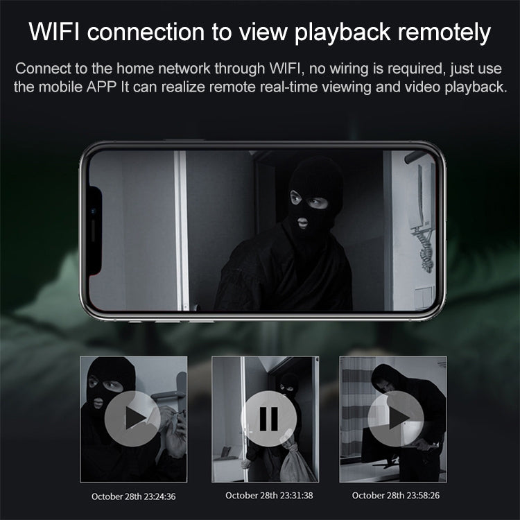 A11 Portable 1080P HD Wireless Camera with Hanging Ring, Support Non-light Infrared Night Vision / Motion Detection / TF Card