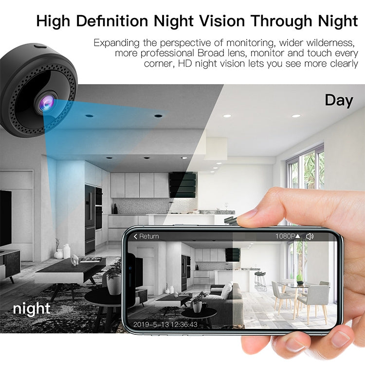 W12 Mini 1080P HD Wireless Camera, Support Non-light Infrared Night Vision / Motion Detection