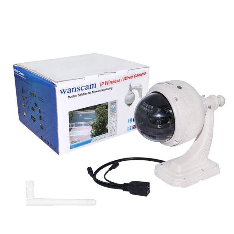 Wanscam HW0028 1.0MP 720P 1/4 inch 5x Optical Zoom Lens Waterproof WiFi IP PTZ Dome Camera,  Night Vision / Motion Detection, IR Distance: 15m