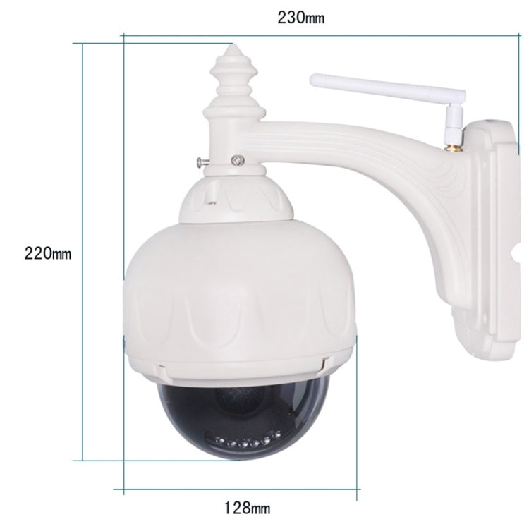 Wanscam HW0028 1.0MP 720P 1/4 inch 5x Optical Zoom Lens Waterproof WiFi IP PTZ Dome Camera,  Night Vision / Motion Detection, IR Distance: 15m