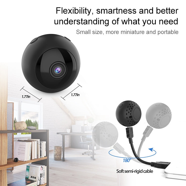 W8 1080P WiFi Mini Camera Baby Monitor, Support 150 Degrees Wide Angle & Motion Detection & Infrared Night Vision & Mobile APP Control