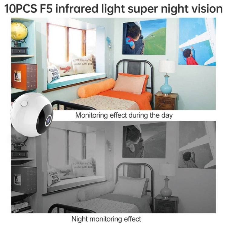 W8 1080P WiFi Mini Camera Baby Monitor, Support 150 Degrees Wide Angle & Motion Detection & Infrared Night Vision & Mobile APP Control