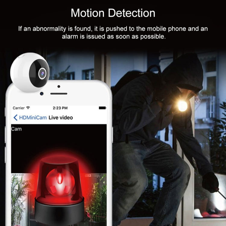 W8 1080P WiFi Mini Camera Baby Monitor, Support 150 Degrees Wide Angle & Motion Detection & Infrared Night Vision & Mobile APP Control
