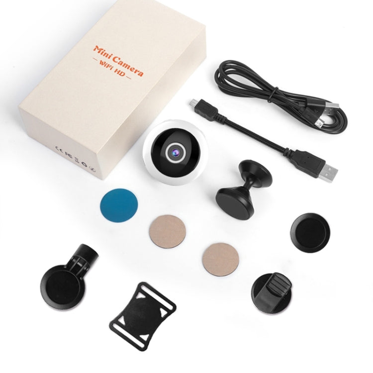 W8 1080P WiFi Mini Camera Baby Monitor, Support 150 Degrees Wide Angle & Motion Detection & Infrared Night Vision & Mobile APP Control