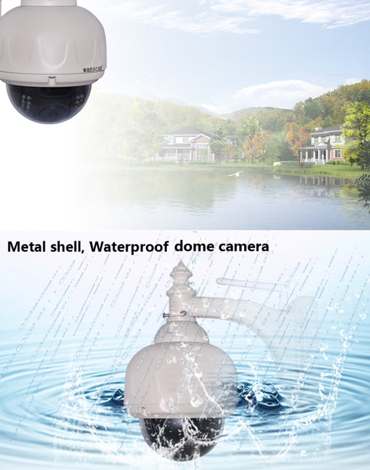 Wanscam HW0038 1.0MP 720P 1/4 inch 4mm Lens Waterproof WiFi IP PTZ Dome Camera,  Night Vision / Motion Detection, IR Distance: 15m