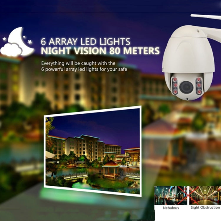 Wanscam HW0045 2.0MP 720P 1/2.7 inch 5x Optical Zoom Lens Waterproof WiFi IP PTZ Dome Camera,  Night Vision / Motion Detection, IR Distance: 80m
