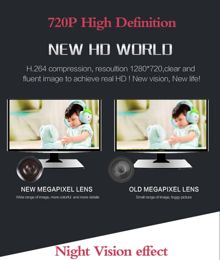 Wanscam HW0052 4.0MP 720P 1/4 inch PTZ P2P WiFi IP Bullet Camera, Support Night Vision / Motion Detection, IR Distance: 20m