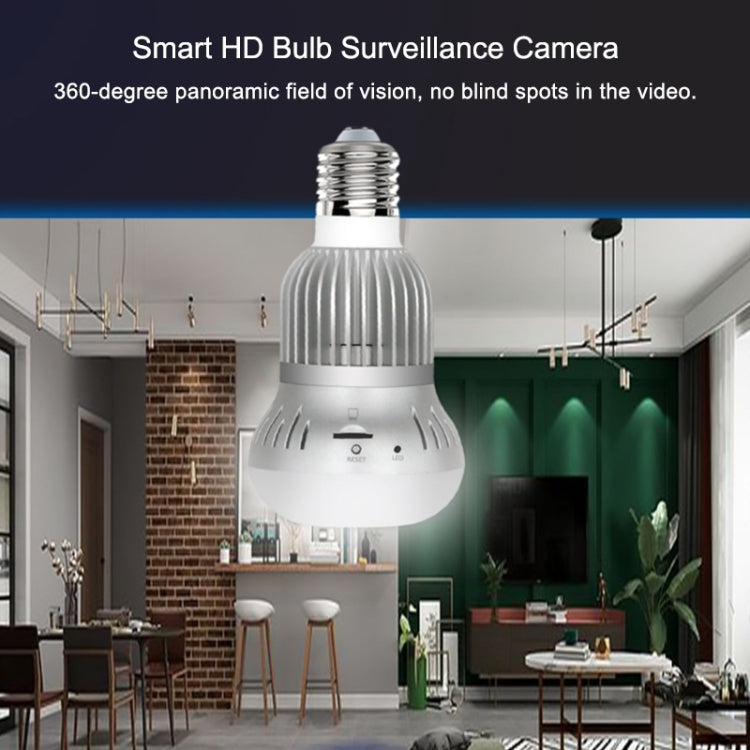 DP8 1.3 Megapixel Bulb-shaped Household Smart HD VR 360-degree Panoramic Remote Monitoring Camera, Support Infrared Night Vision