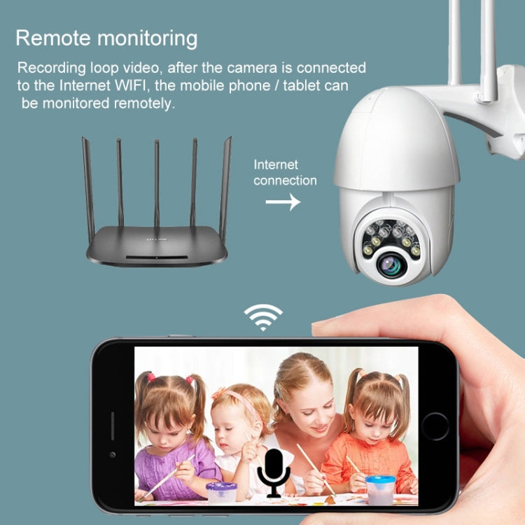 Q10 Outdoor Mobile Phone Remotely Rotate Wireless WiFi 10 Lights IR Night Vision HD Camera, Support Motion Detection Video / Alarm & Recording,