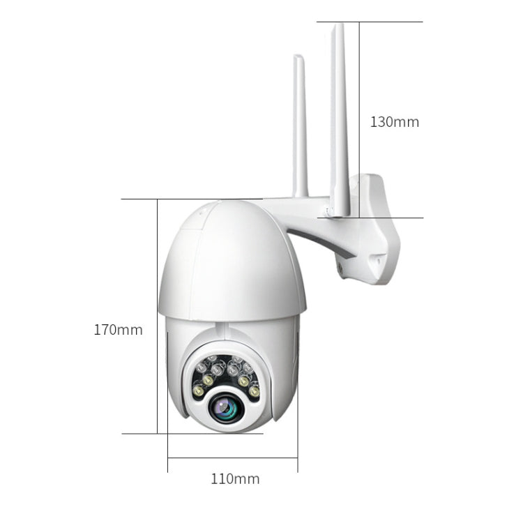 Q10 Outdoor Mobile Phone Remotely Rotate Wireless WiFi 10 Lights IR Night Vision HD Camera, Support Motion Detection Video / Alarm & Recording,