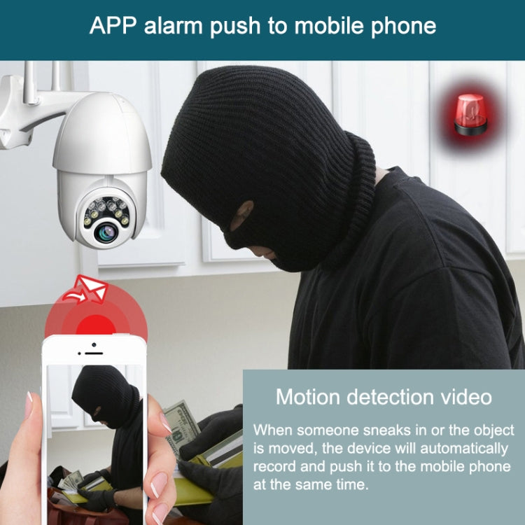 Q10 Outdoor Mobile Phone Remotely Rotate Wireless WiFi 10 Lights IR Night Vision HD Camera, Support Motion Detection Video / Alarm & Recording,