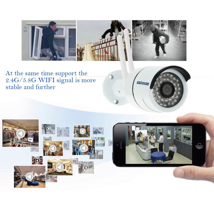 szsinocam SN-IPC-7032SW HD 720P 1.0MP P2P IP Camera Wireless WiFi Smart Security Camera, Support Monitor Detection & IR Night Vision & Mobile Phone Remote Control(White)