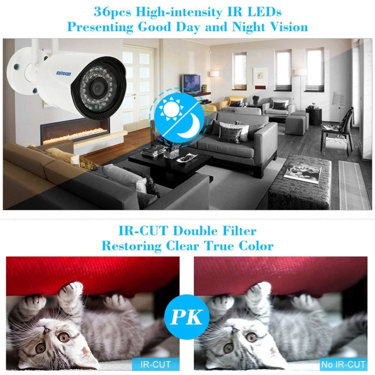 szsinocam SN-IPC-7029CSW HD 1080P 2.0MP P2P IP Camera Wireless WiFi Smart Security Camera, Support Monitor Detection & IR Night Vision & Mobile Phone Remote Control(White)
