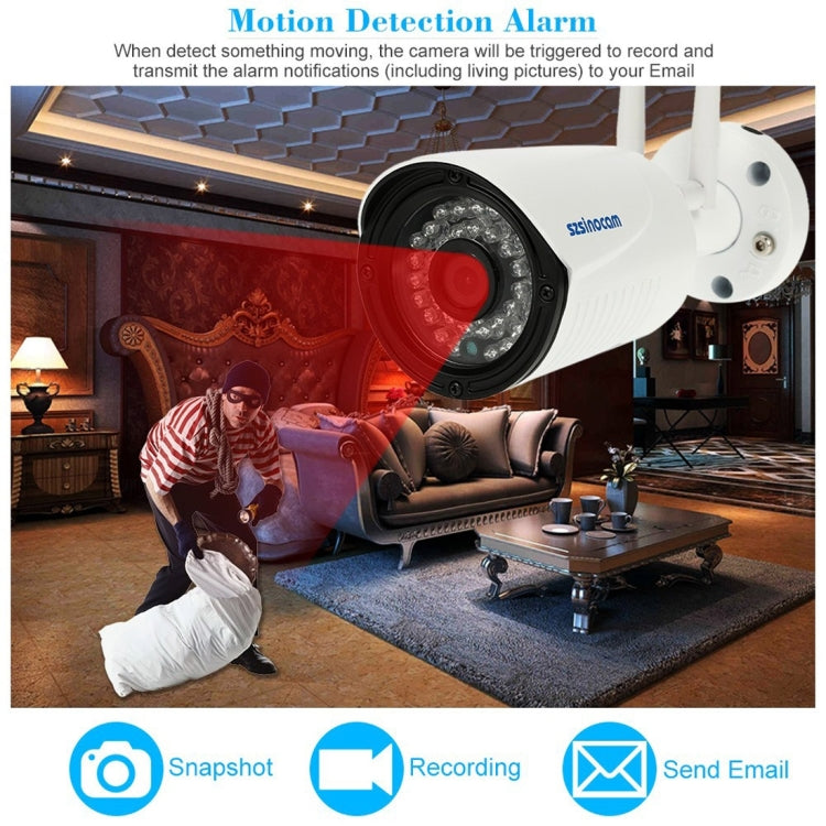 szsinocam SN-IPC-7029CSW HD 1080P 2.0MP P2P IP Camera Wireless WiFi Smart Security Camera, Support Monitor Detection & IR Night Vision & Mobile Phone Remote Control(White)