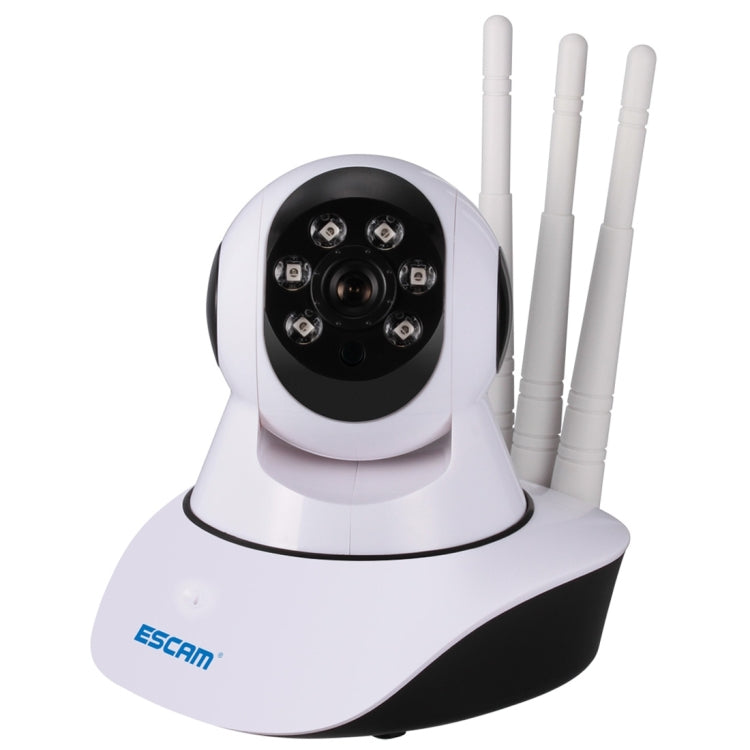 ESCAM QF503 1/4 inch 1.3MP PTZ WiFi IP Camera with 3 Antenna, Support Motion Detection / Night Vision, IR Distance: 10m (White)