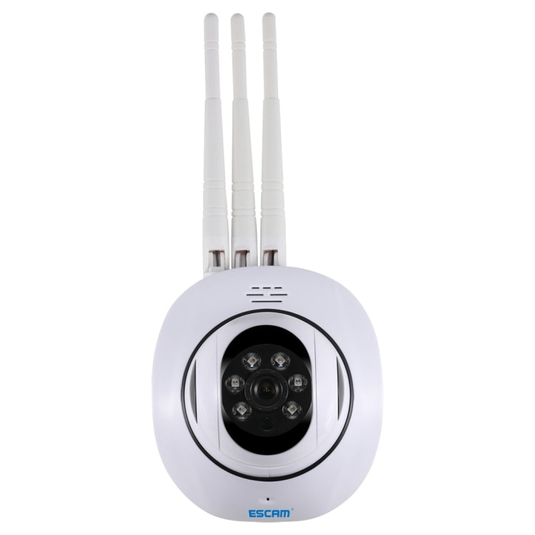 ESCAM QF503 1/4 inch 1.3MP PTZ WiFi IP Camera with 3 Antenna, Support Motion Detection / Night Vision, IR Distance: 10m (White)